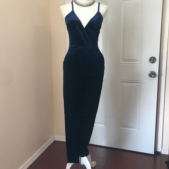 evenuel Pants - Dark blue Velvet jumpsuit size S